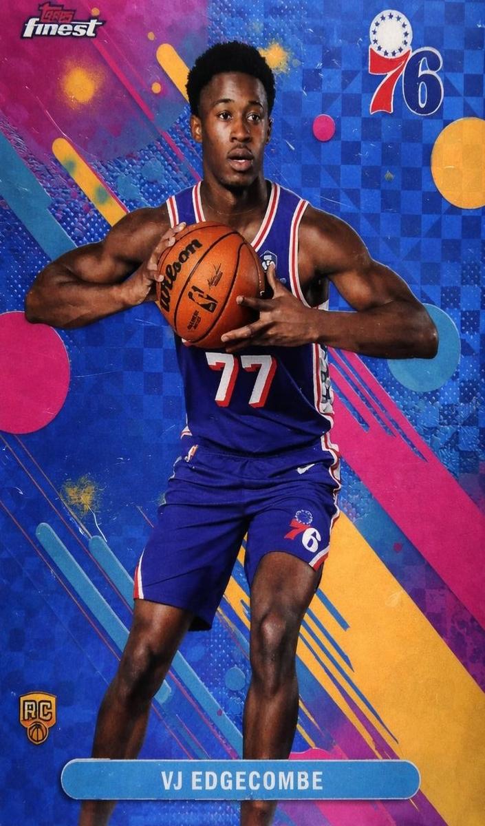 2025 Topps Finest Basketball Blue X-Fractor VJ Edgecombe #3