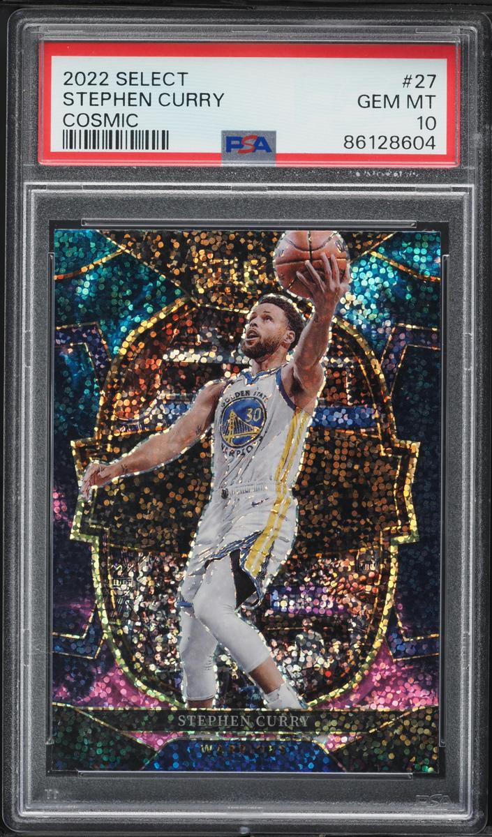 2022 Panini Select Basketball Cosmic Stephen Curry #27 PSA 9