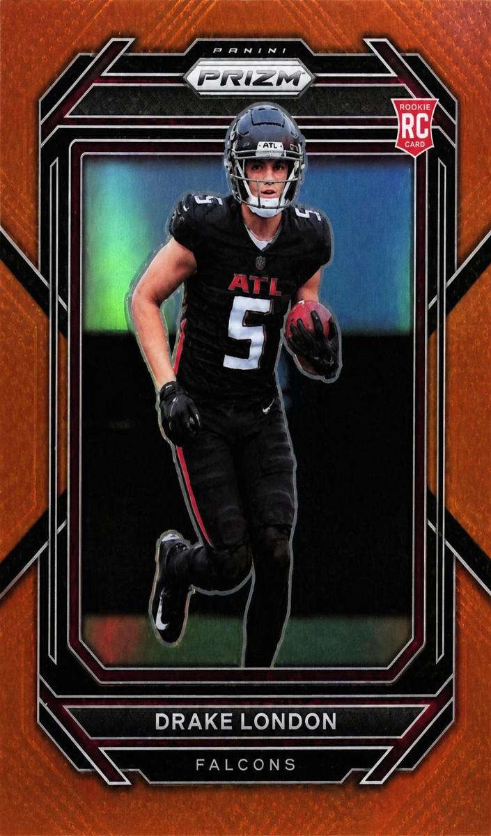 2022 Panini Prizm Football Orange Drake London #308 PSA 9