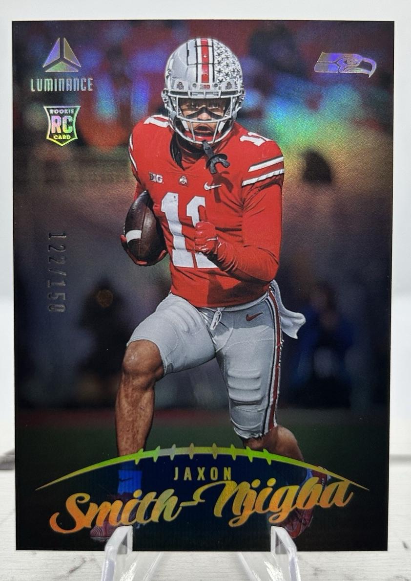 2023 Panini Luminance Football Blue Jaxon Smith-Njigba #105 PSA 9