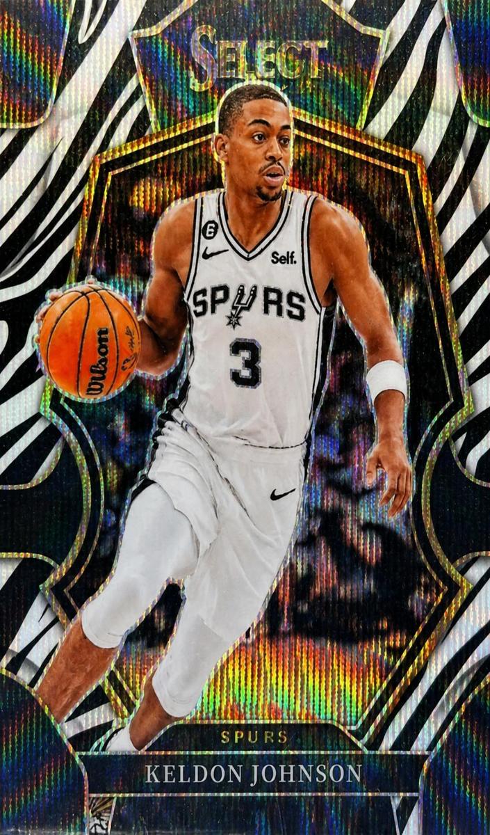2022 Panini Select Basketball Zebra Keldon Johnson #154