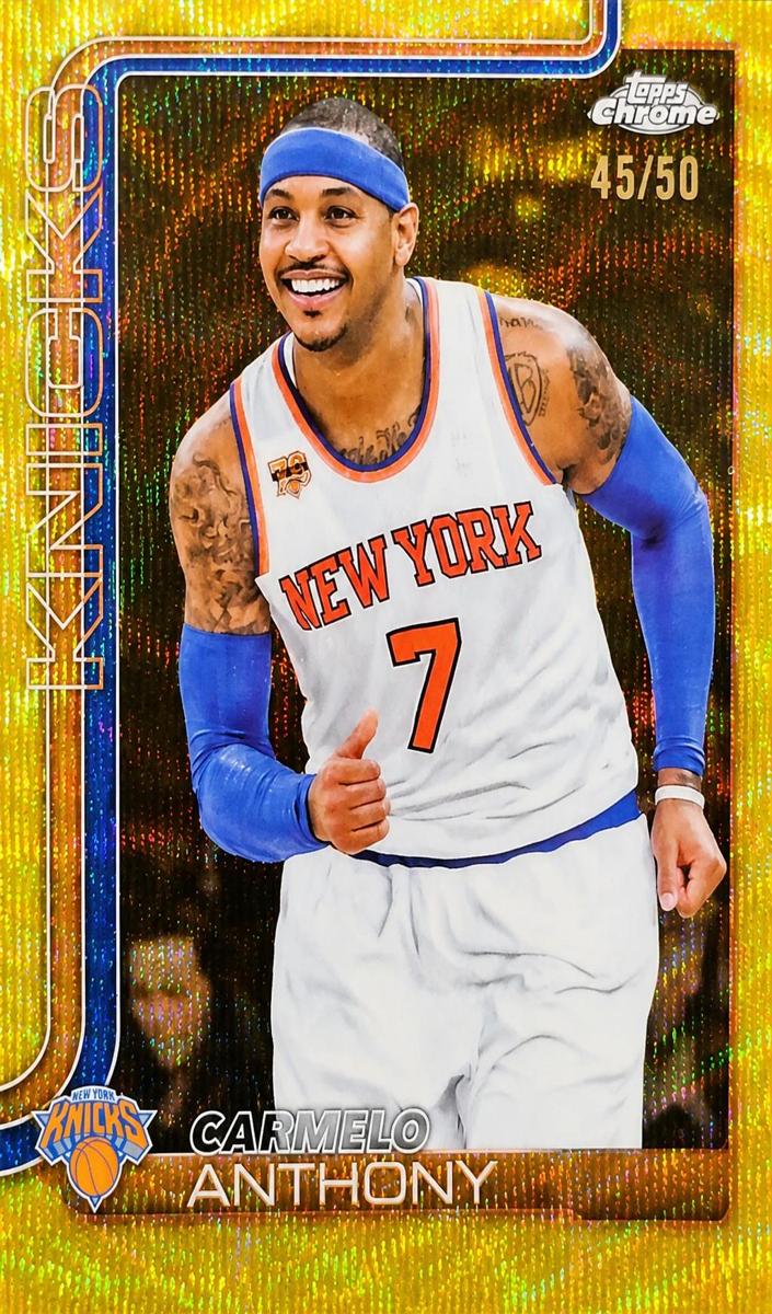 2025 Topps Chrome Basketball Gold Wave Refractor Carmelo Anthony #248