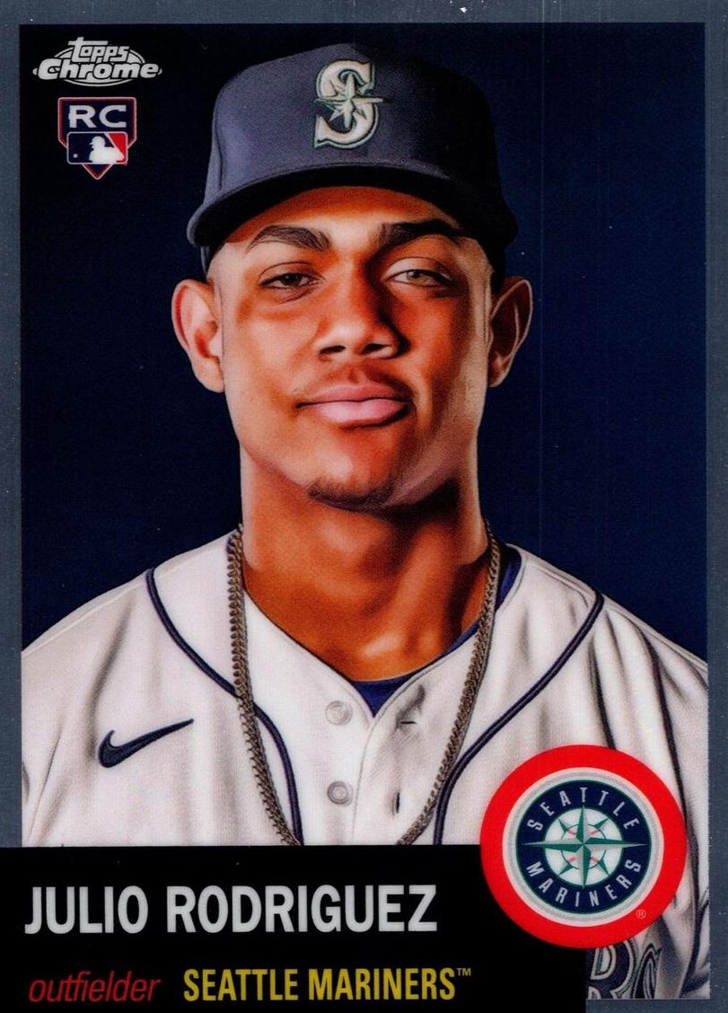 2022 Topps Chrome Platinum Anniversary Baseball Prism Refractor Julio Rodriguez #171