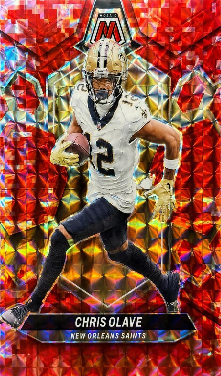 2024 Panini Mosaic Football Camo Red Chris Olave #157