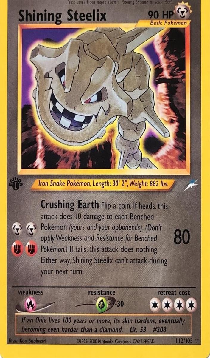 2002 Pokemon Neo Destiny 1st Edition Shining Steelix #112 PSA 9