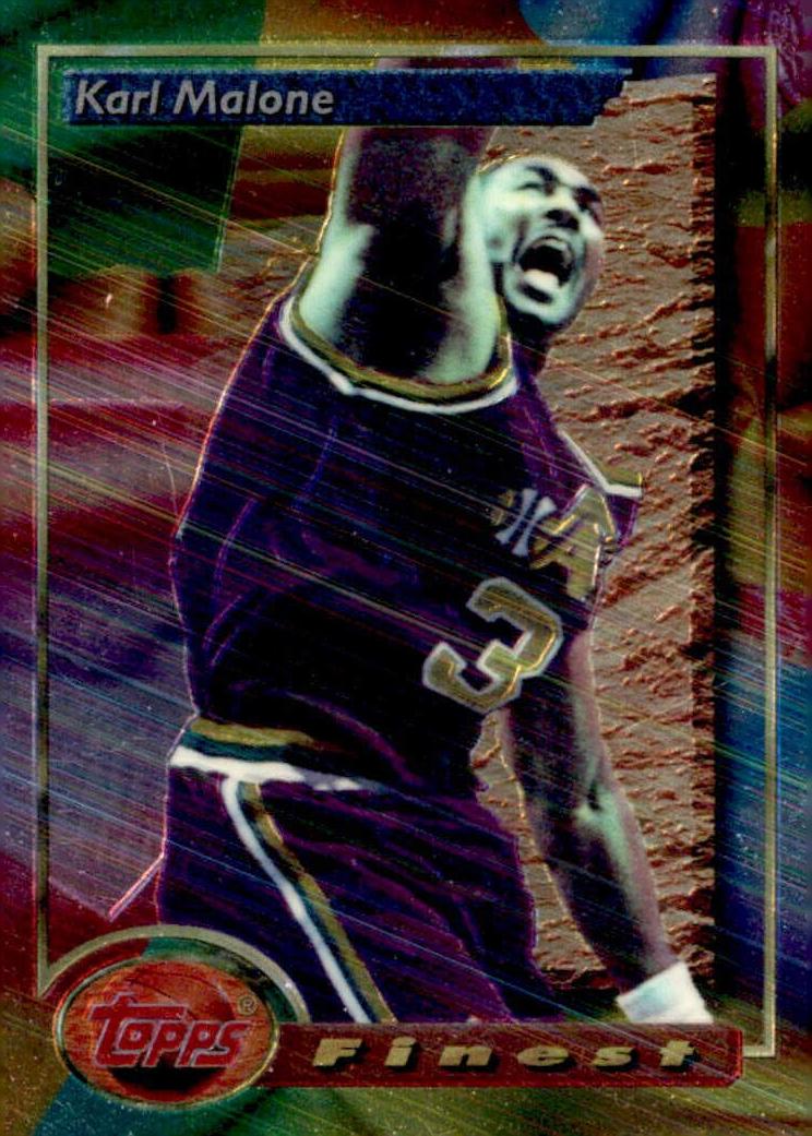 1993 Topps Finest Basketball Karl Malone #215 PSA 10