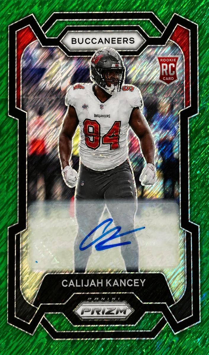 2023 Panini Prizm Football Green Shimmer Calijah Kancey #393
