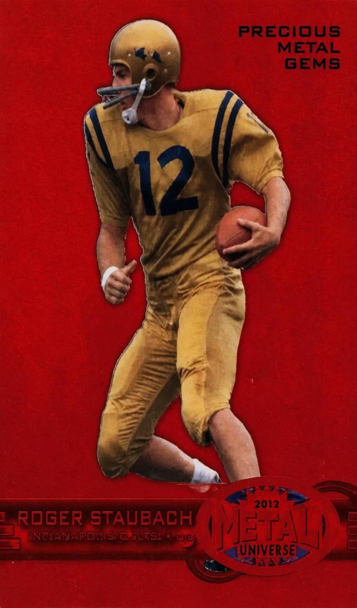 2012 Fleer Retro Football Red Roger Staubach #M-4 PSA 7