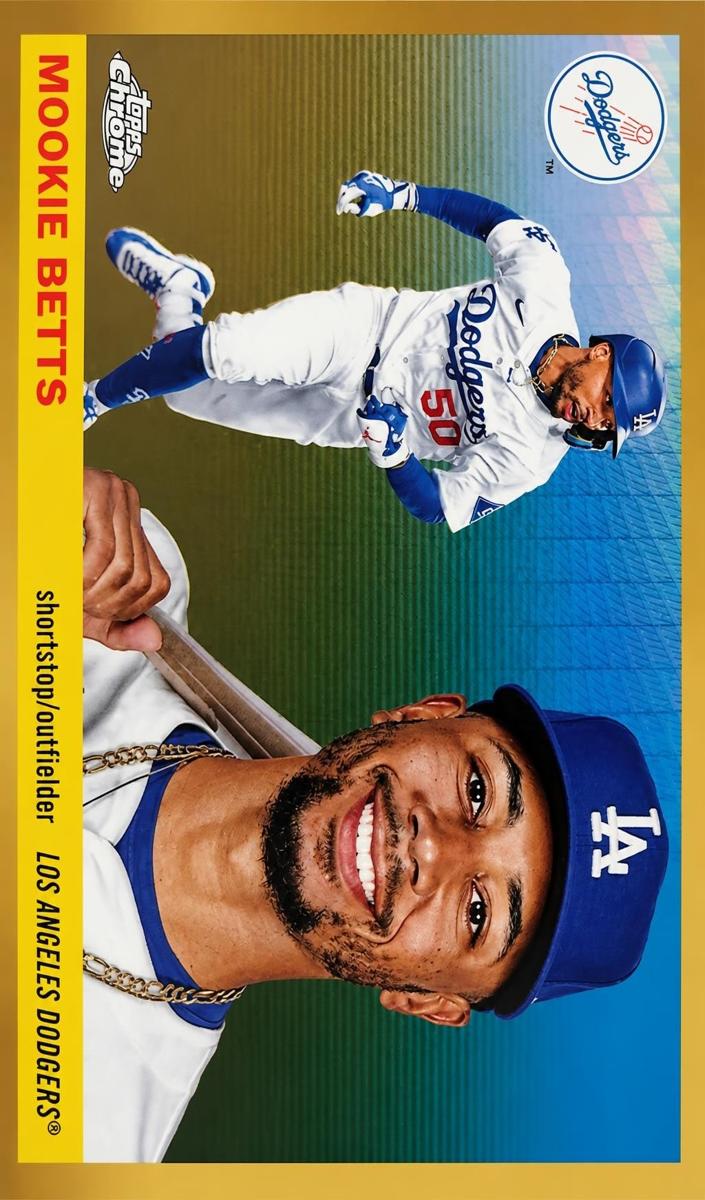 2025 Topps Chrome Platinum Baseball Gold Prism Refractor Mookie Betts #65