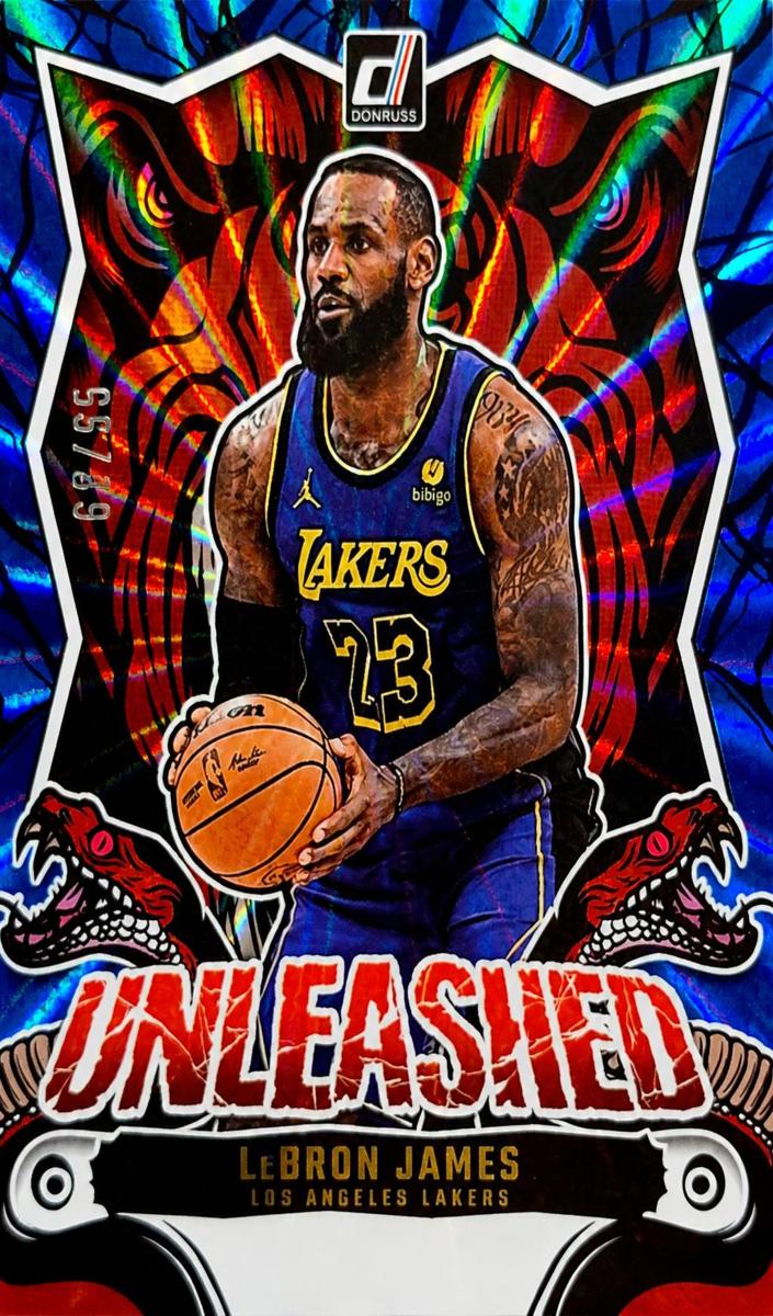 2024 Panini Donruss Basketball Holo Blue Laser LeBron James #14