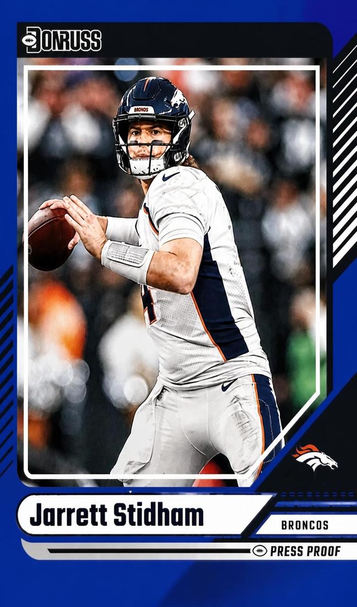 2024 Panini Donruss Football Press Proof Blue Jarrett Stidham #260