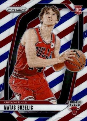 2024 Panini Prizm Basketball Red White and Blue Matas Buzelis #252