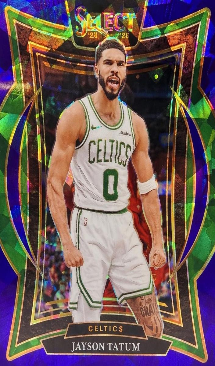 2024 Panini Select Basketball Blue Cracked Ice Jayson Tatum #2 PSA 9