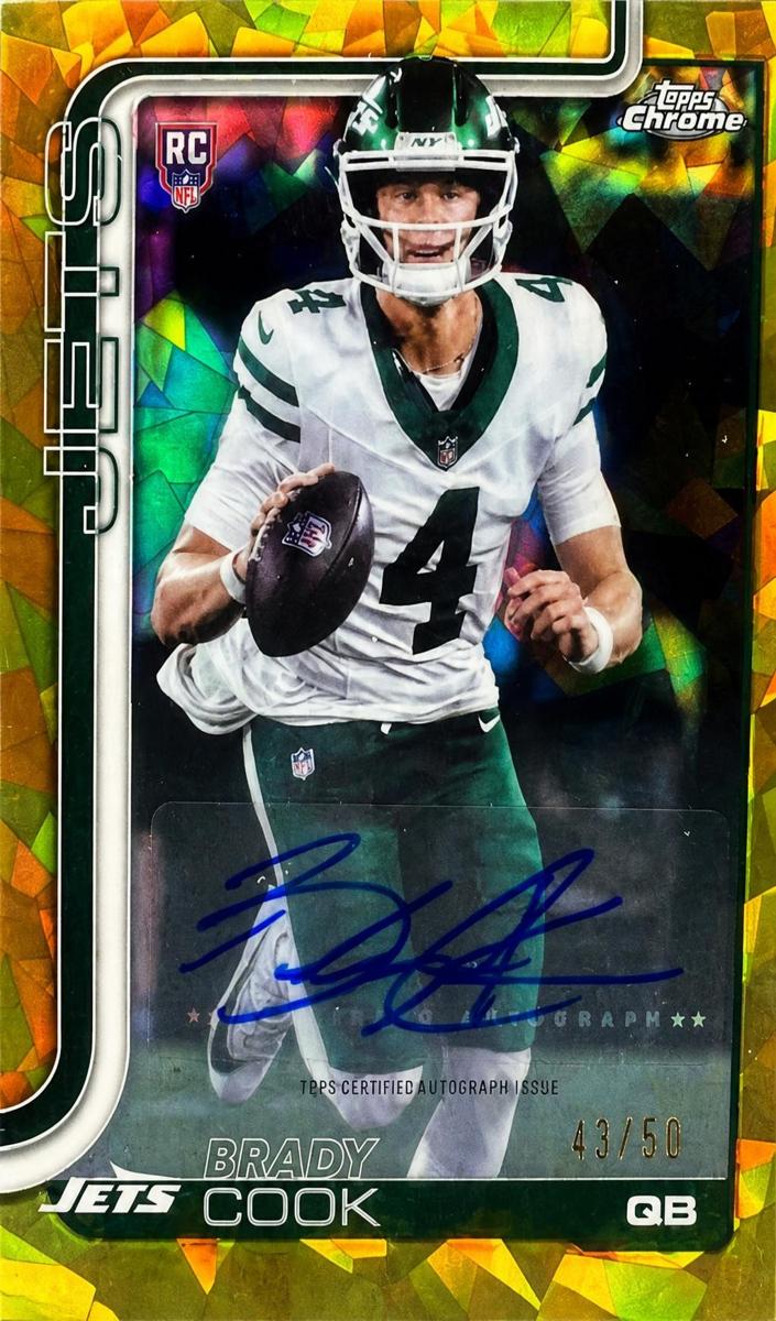 2025 Topps Chrome Sapphire Football Gold Brady Cook #RA-BCO