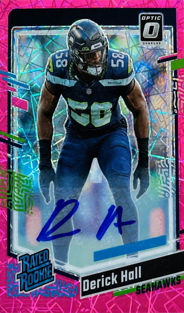 2023 Donruss Optic Football Pink Velocity Derick Hall #291