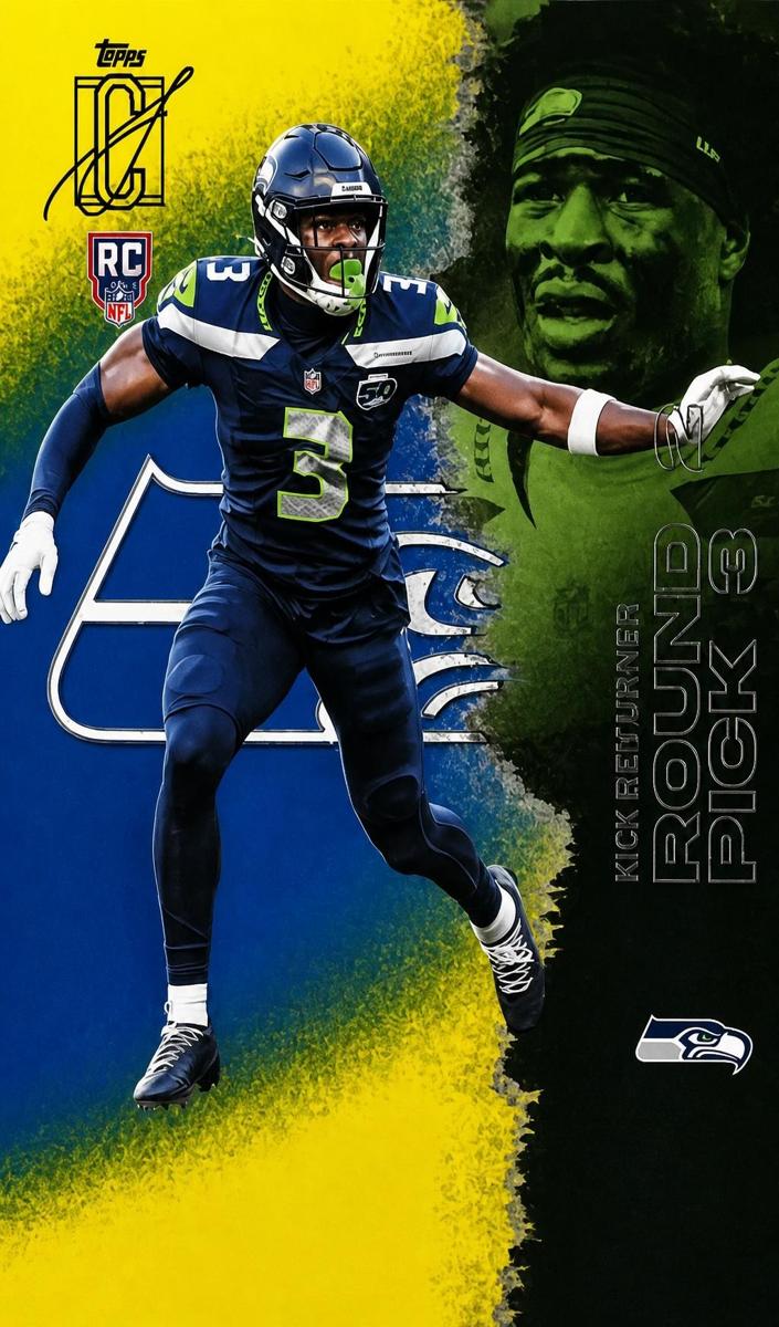 2025 Topps Signature Class Football Blue and Yellow Nick Emmanwori #174