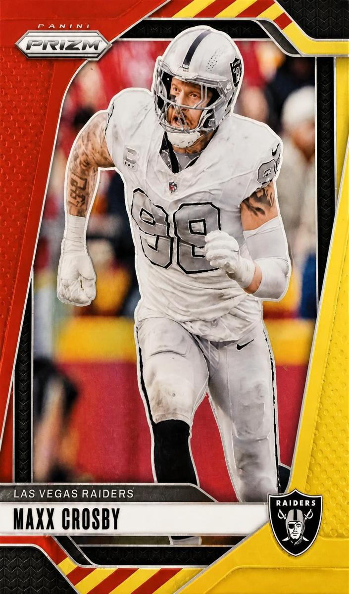 2024 Panini Prizm Football Red and Yellow Maxx Crosby #152