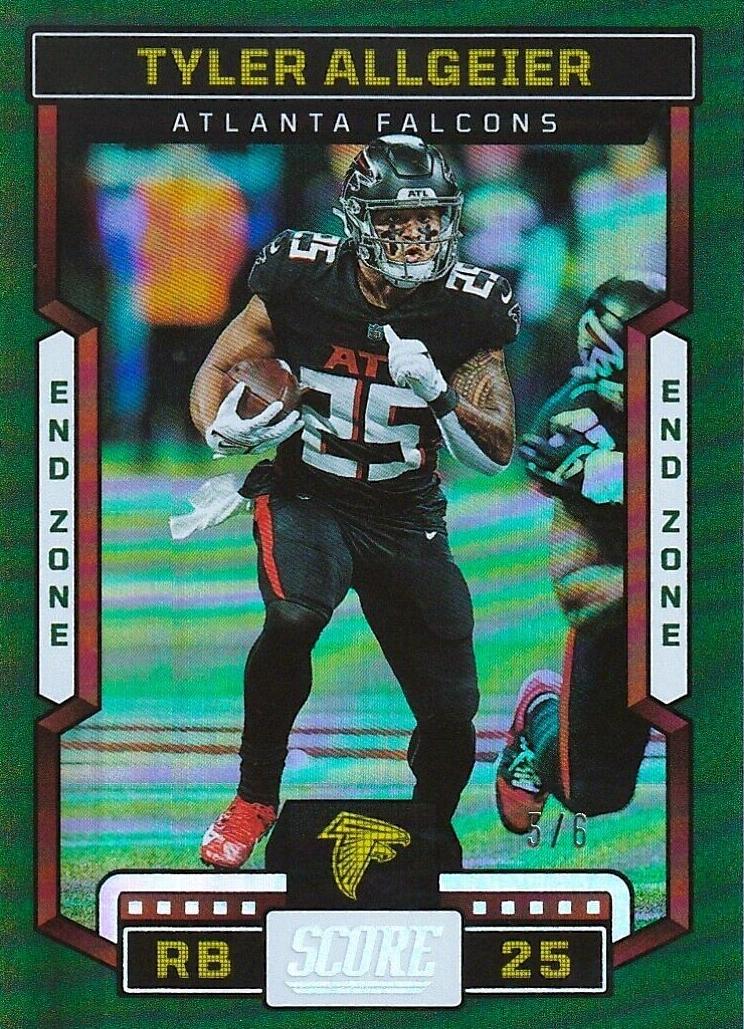 2023 Panini Score Football End Zone Tyler Allgeier #38