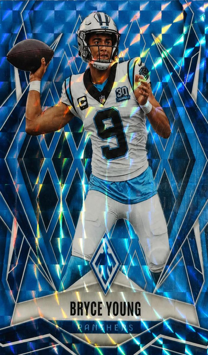 2025 Panini Phoenix Football Light Blue Pyramids Bryce Young #148