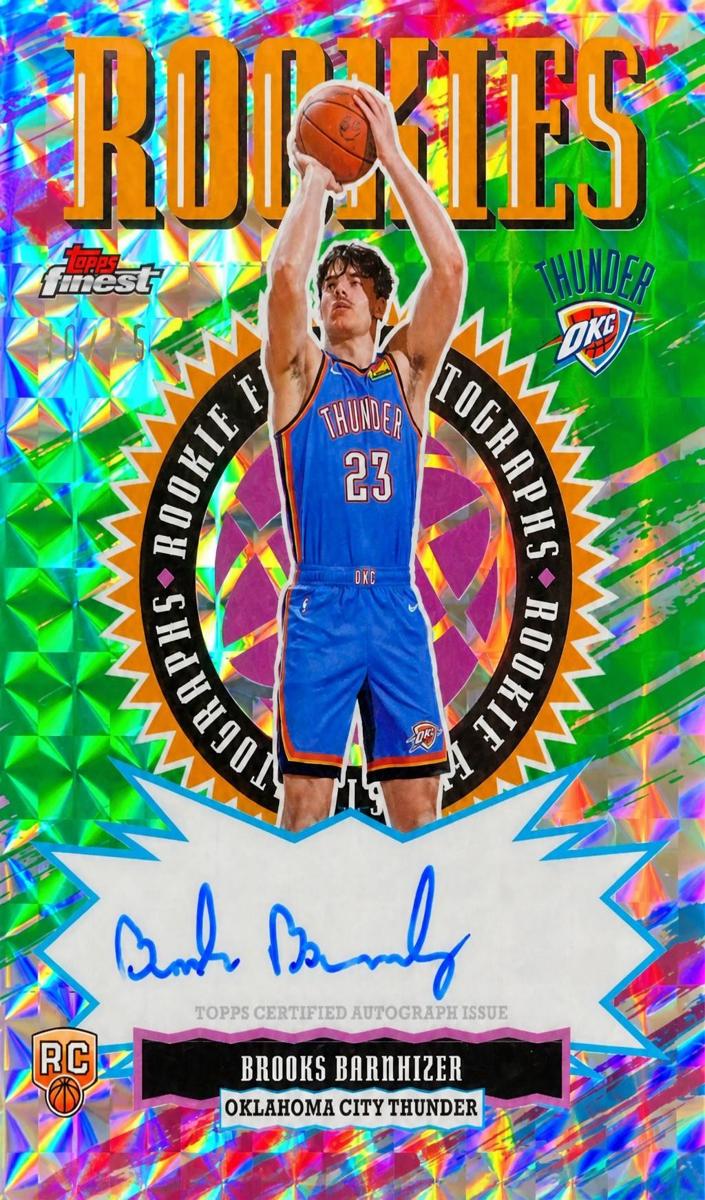 2025 Topps Finest Basketball Green Geometric Refractor Brooks Barnhizer #RFA-BB