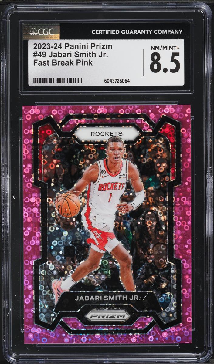 2023 Panini Prizm Basketball Fast Break Pink Jabari Smith Jr. #49 PSA 9
