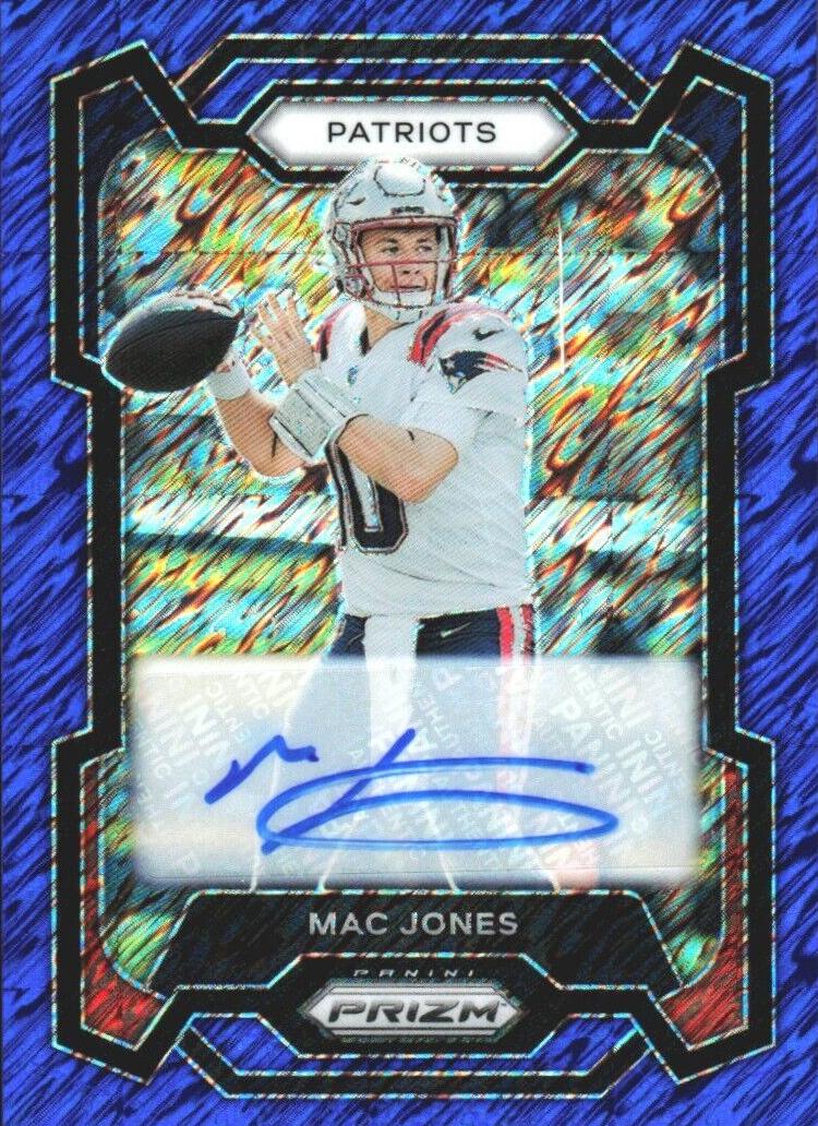 2023 Panini Prizm Football Blue Shimmer Mac Jones #206 PSA 10