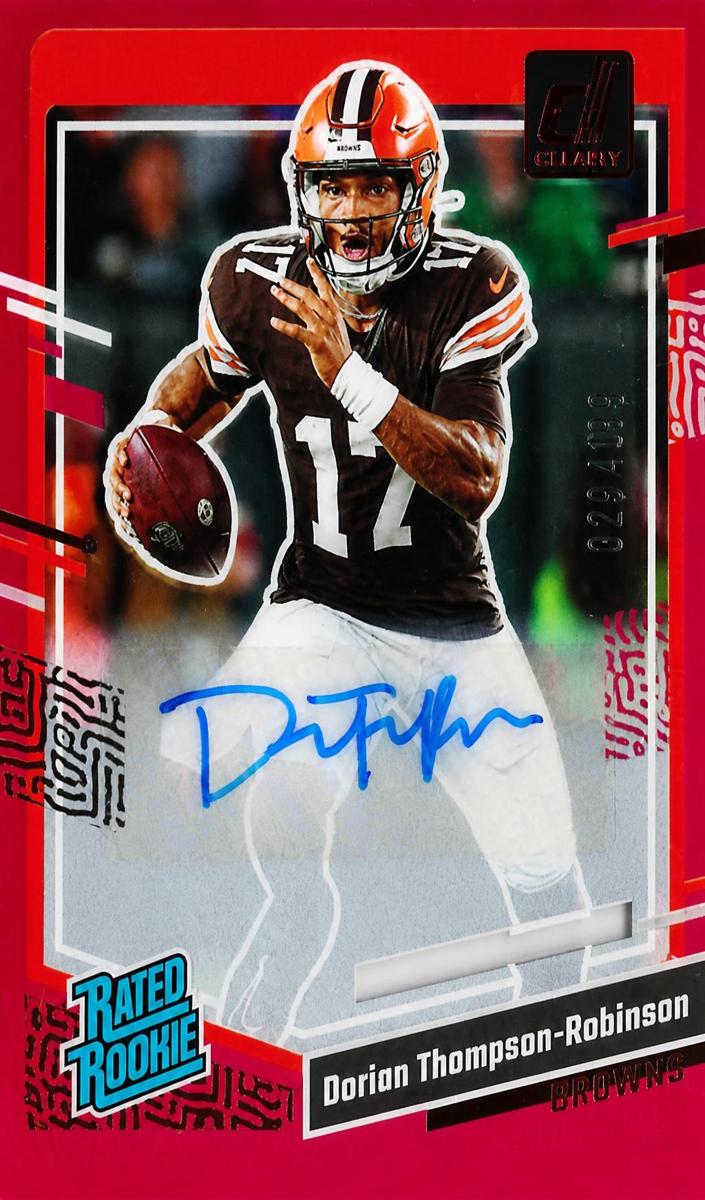 2023 Panini Clearly Donruss Football Red Dorian Thompson-Robinson #60