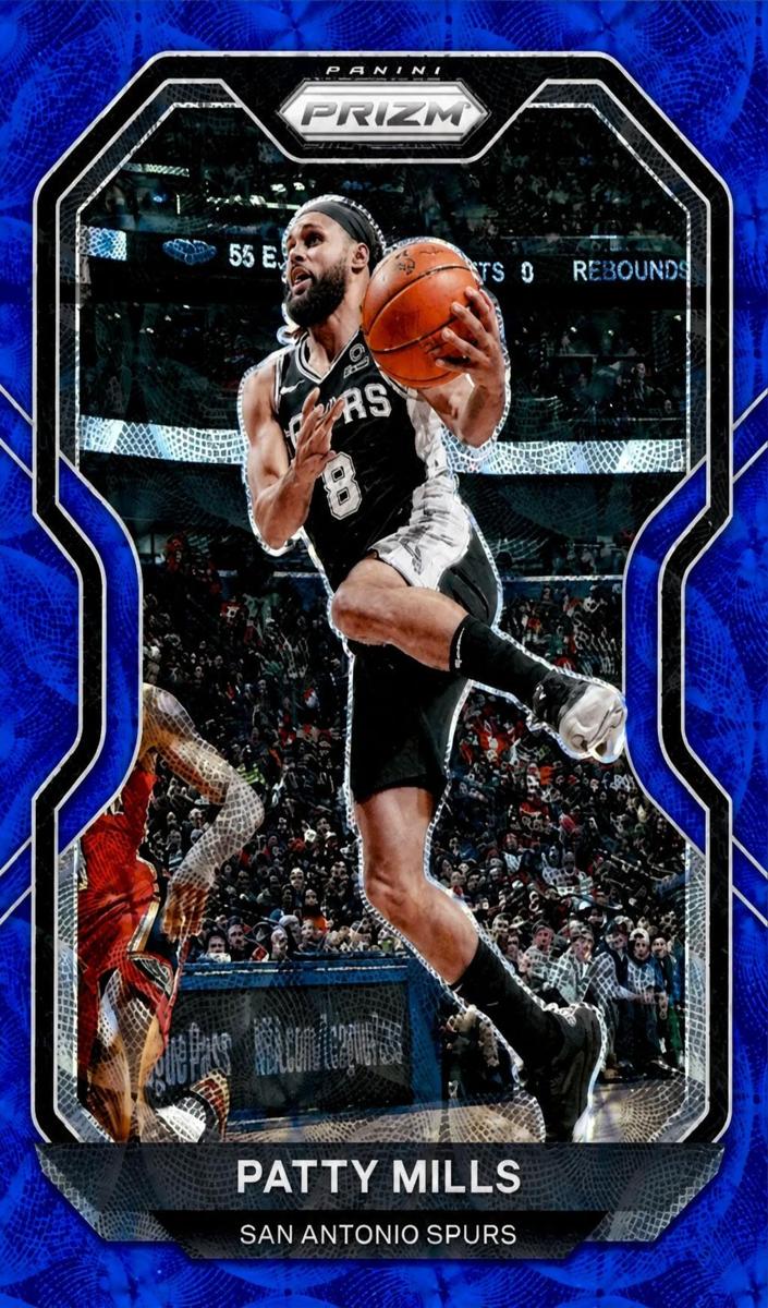 2020 Panini Prizm Basketball Prizms Blue Patty Mills #66