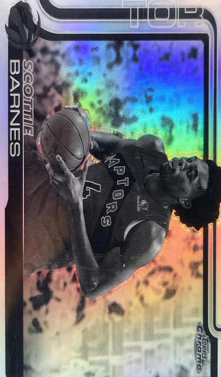 2025 Topps Chrome Basketball Negative Refractor Scottie Barnes #203