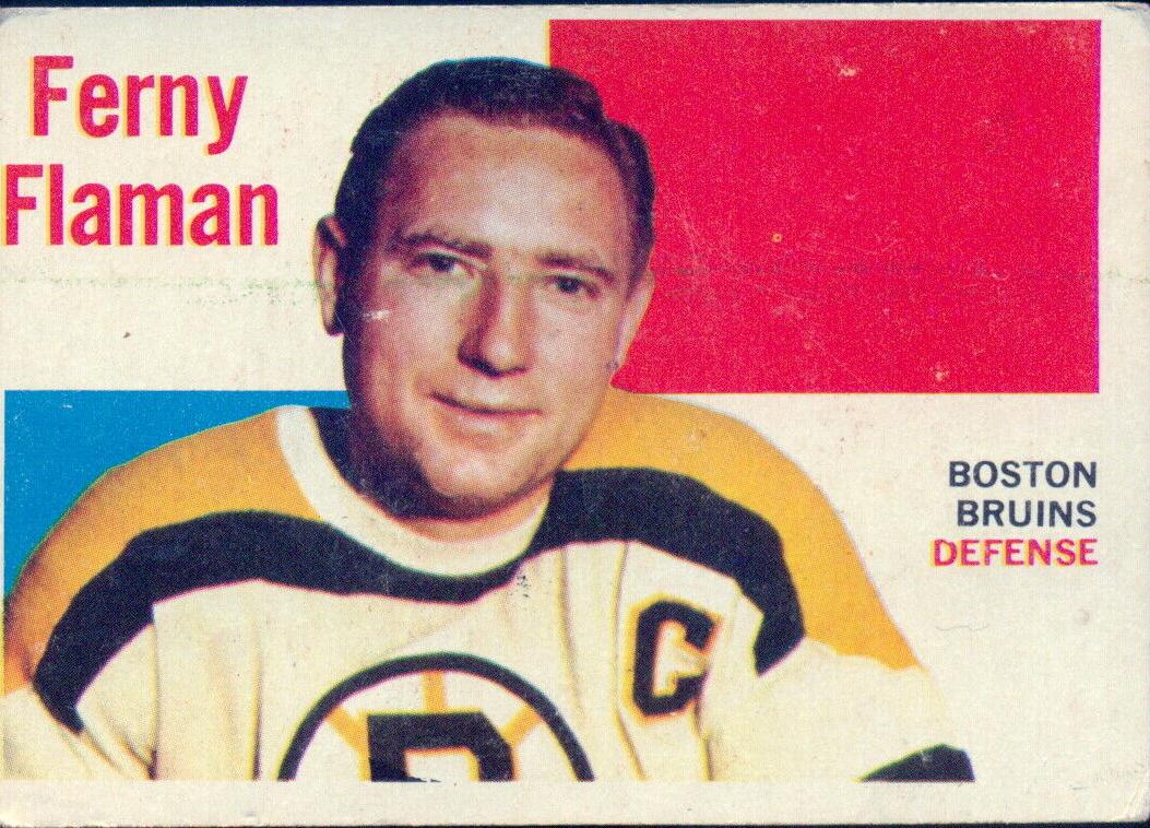 1960 Topps Hockey Ferny Flaman #57 PSA 7