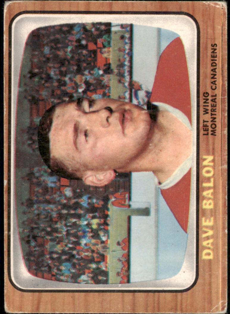 1966 Topps Hockey Dave Balon #74