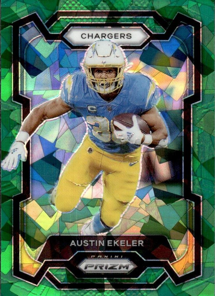 2023 Panini Prizm Football Green Ice Austin Ekeler #153