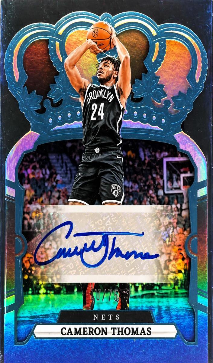 2023 Panini Crown Royale Basketball Blue Cameron Thomas #CA-CTB