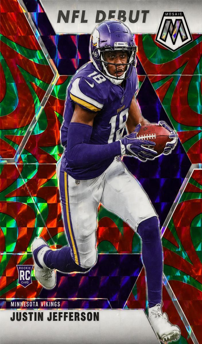 2020 Panini Mosaic Football Reactive Green Justin Jefferson #270 PSA 10