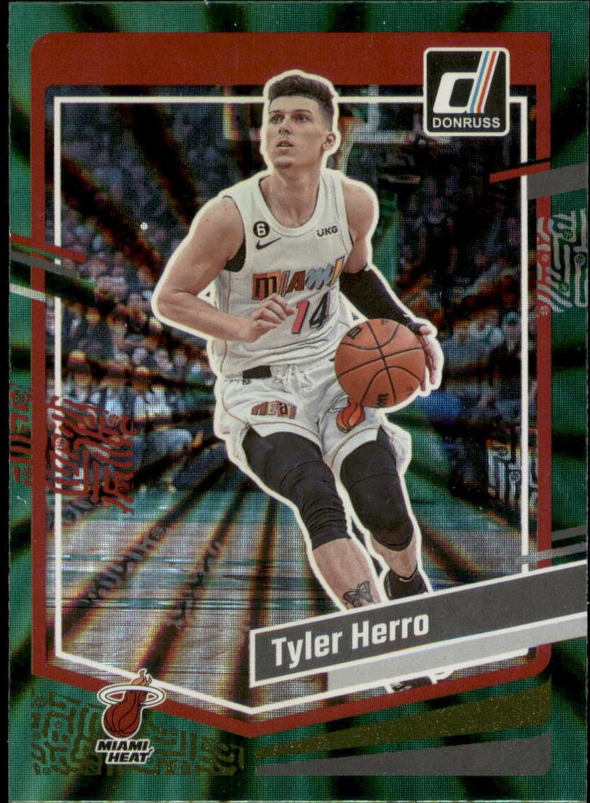 2023 Panini Donruss Basketball Holo Green Laser Tyler Herro #27