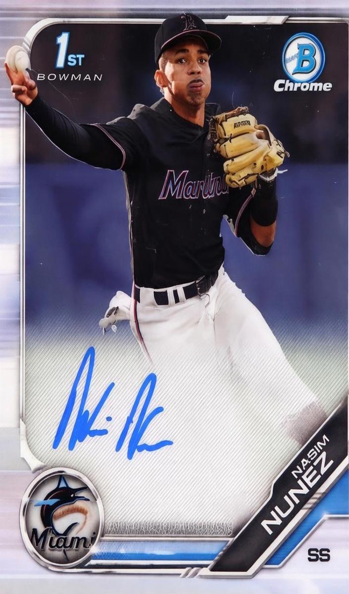 2019 Bowman Draft Chrome Baseball Nasim Nunez #CDA-NN
