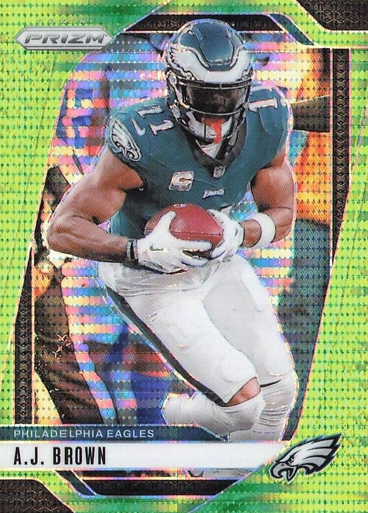 2024 Panini Prizm Football Neon Green Pulsar A.J. Brown #233