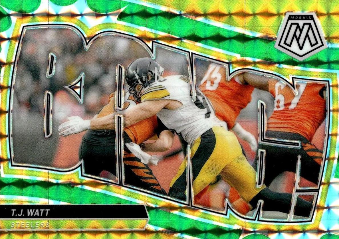 2024 Panini Mosaic Football Green T.J. Watt #3