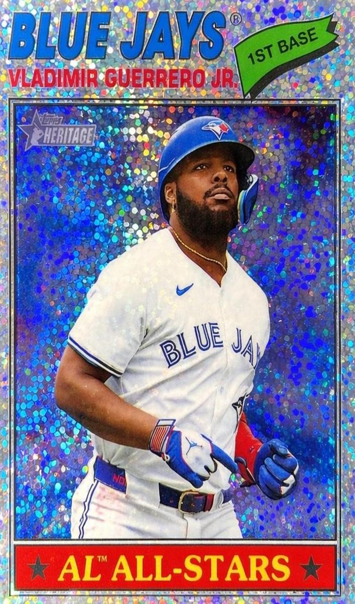 2026 Topps Heritage Baseball Silver Sparkle Refractor Vladimir Guerrero Jr. #46