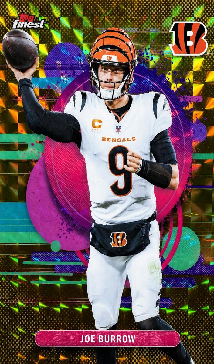 2025 Topps Finest Football Gold Geometric Joe Burrow #128