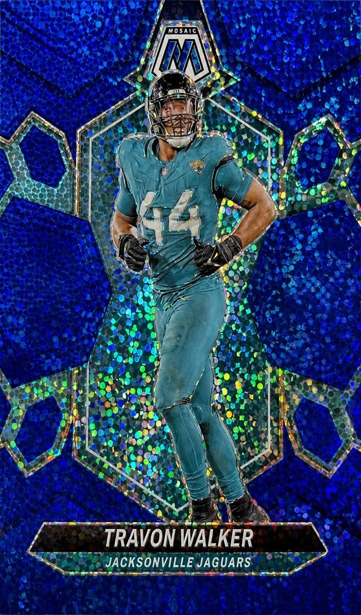 2024 Panini Mosaic Football Blue Sparkle Travon Walker #105