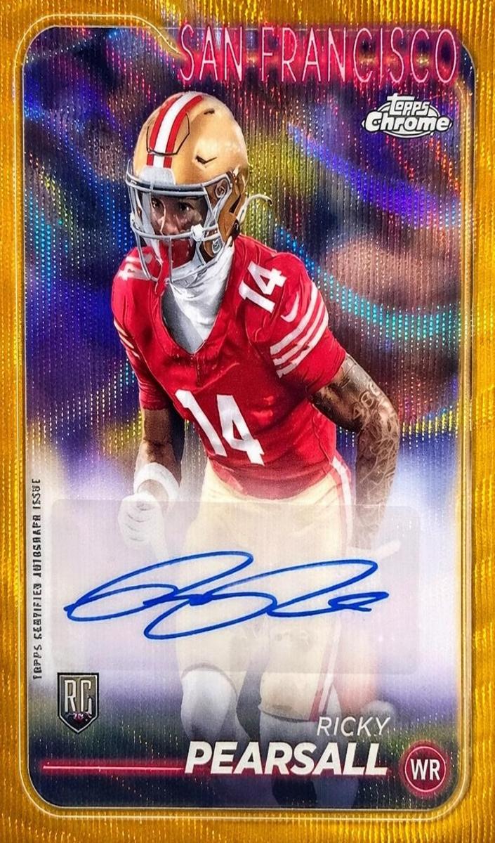 2024 Topps Chrome Football Gold Wave Refractor Ricky Pearsall #243