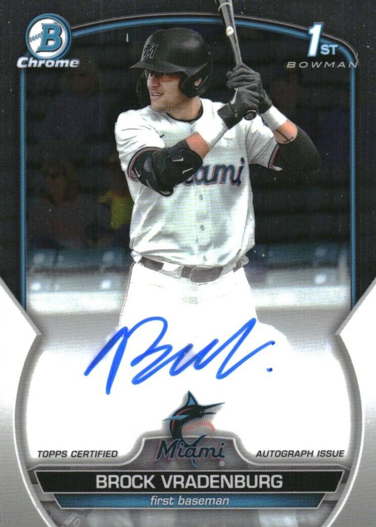 2023 Bowman Draft Chrome Baseball Brock Vradenburg #CDA-BV PSA 9