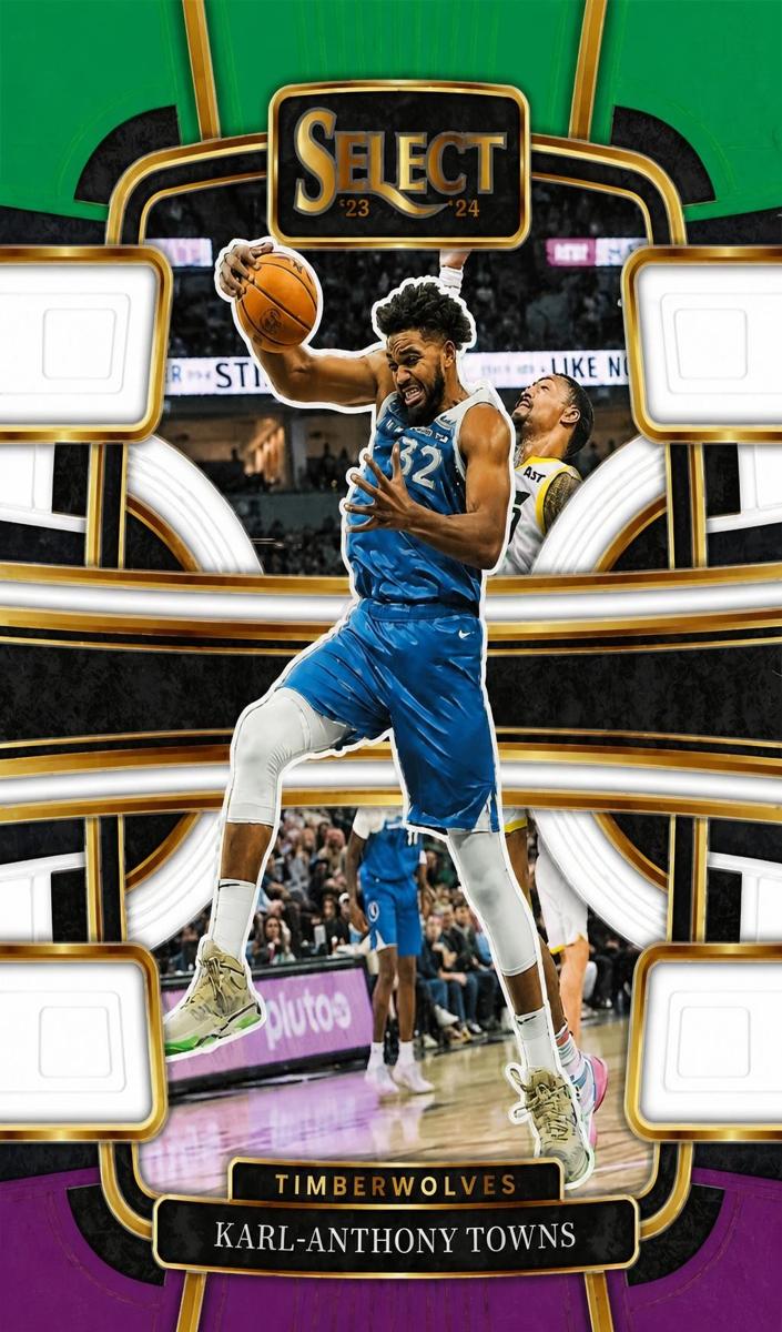 2023 Panini Select Basketball Green White Purple Karl-Anthony Towns #5