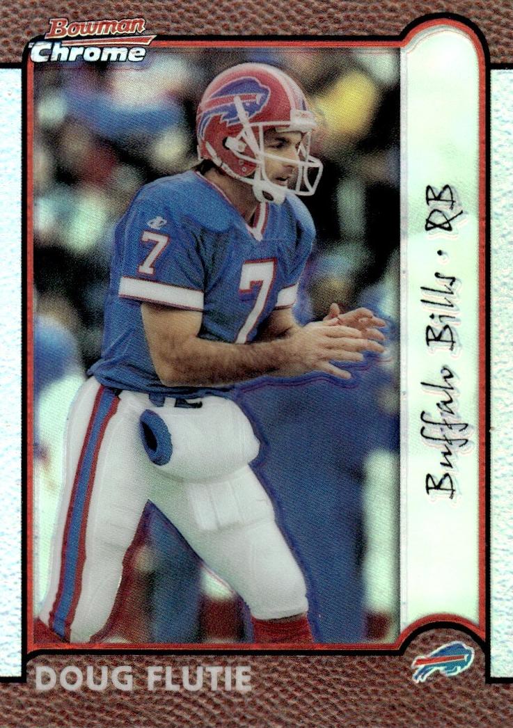 1999 Bowman Chrome Football Refractor Doug Flutie #20 PSA 8