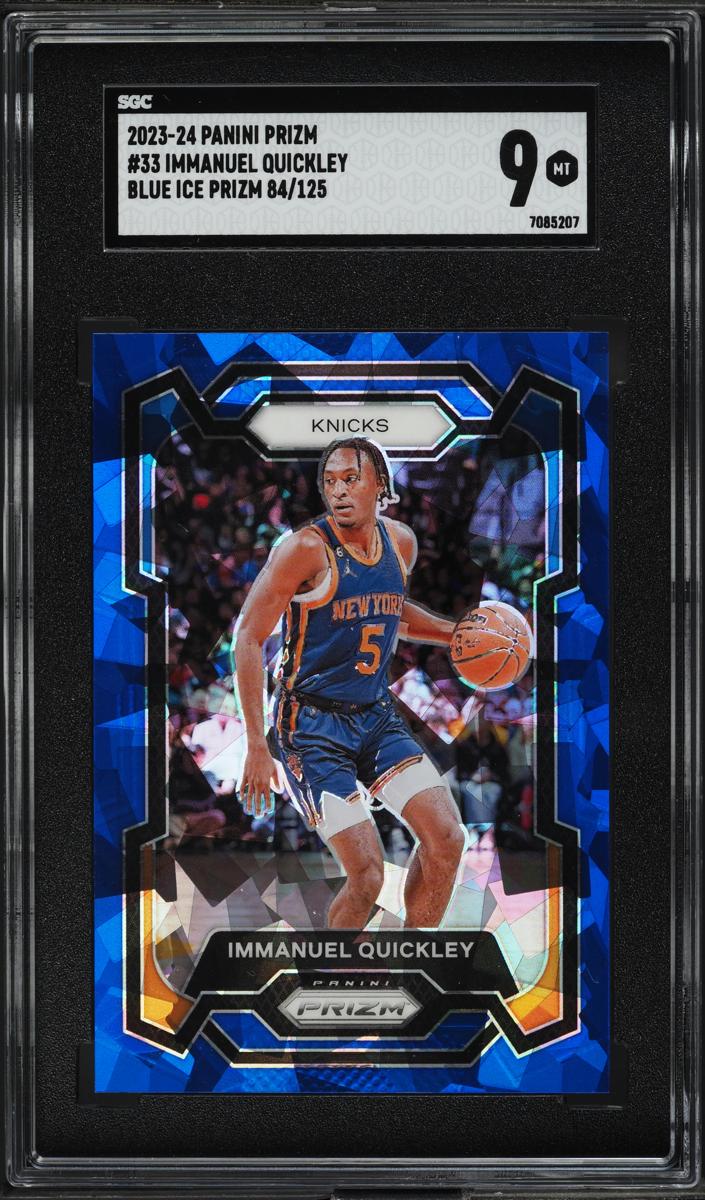 2023 Panini Prizm Basketball Blue Ice Immanuel Quickley #33