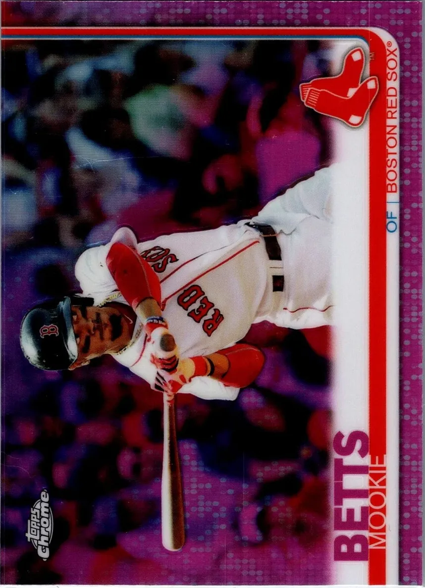 2019 Topps Chrome Baseball Pink Refractor Mookie Betts #50 PSA 10