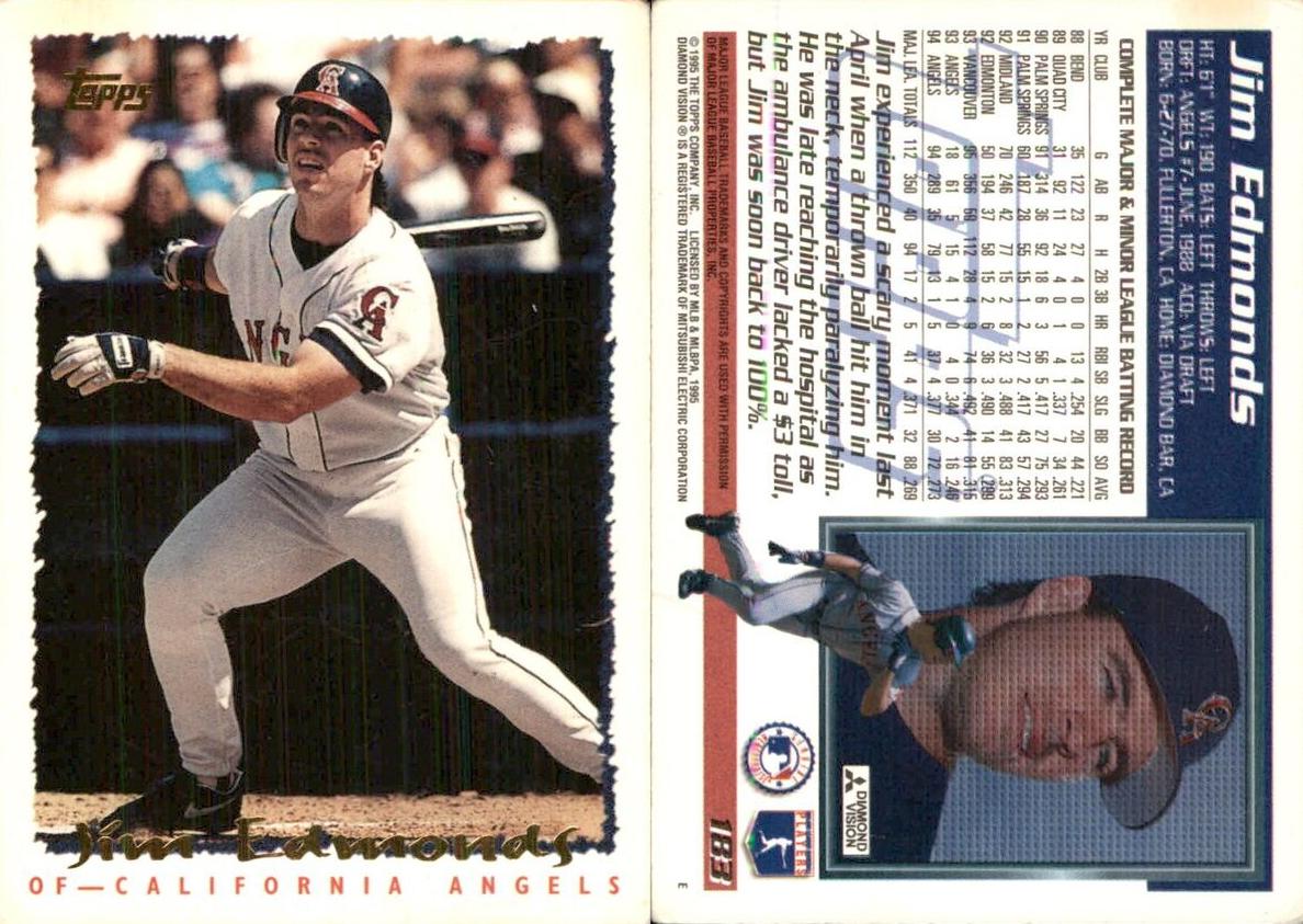 1995 Topps Baseball Jim Edmonds #183 PSA 10