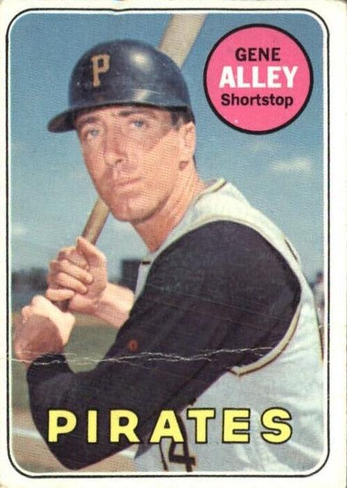 1969 Topps Baseball Gene Alley #436 PSA 8