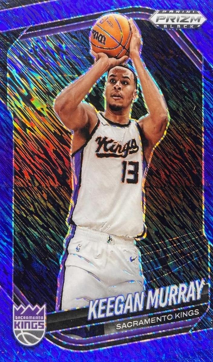 2024 Panini Prizm Black Basketball Blue Shimmer FOTL Keegan Murray #152